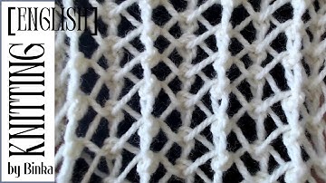 [English] Аn elegant, trendy openwork one-row repeat knitting pattern. How to knit.