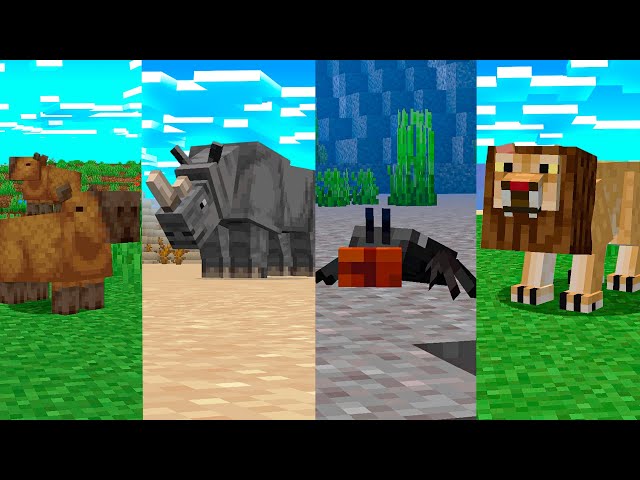 NOVOS ANIMAIS ADICIONADOS NO MINECRAFT !! - UNNAMED ANIMAL MOD 1.16.5 