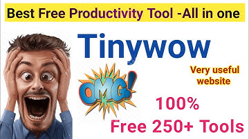 Best Free Productivity Tool -All in one| Tinywow Very useful website | Free Pdf editing photo & more