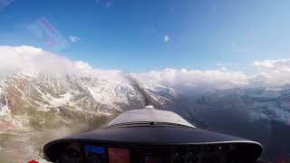 Diamond DA20 Birrfeld to Raron for Dinner via Alps, Brünig & Grimsel Pass