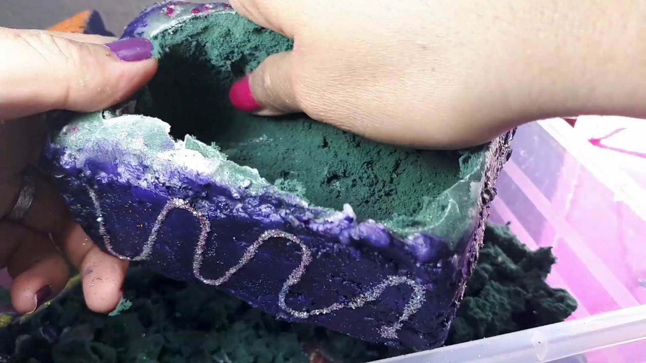 Espuma Floral Crujiente ASMR! Crushing Soaked Floral Foam & Glitter