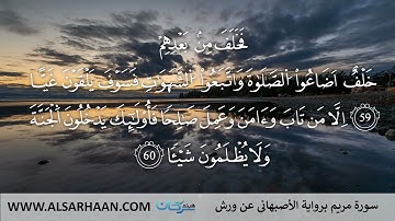 19  سورة مريم برواية الأصبهاني عن ورش