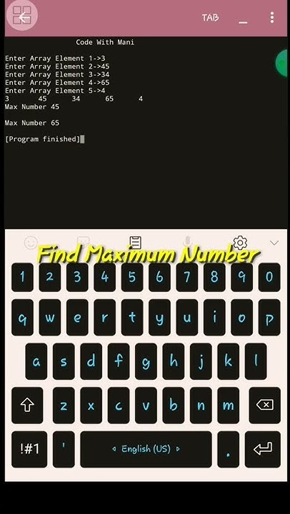 How To Find Maximum Number In Array Using Functions #short - YouTube