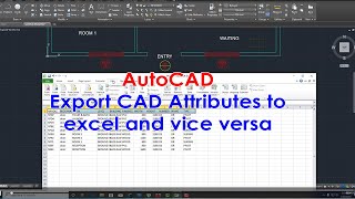 AutoCAD Tutorial | Block Attributes | Export from CAD to Excel & import from excel to CAD | Tagalog