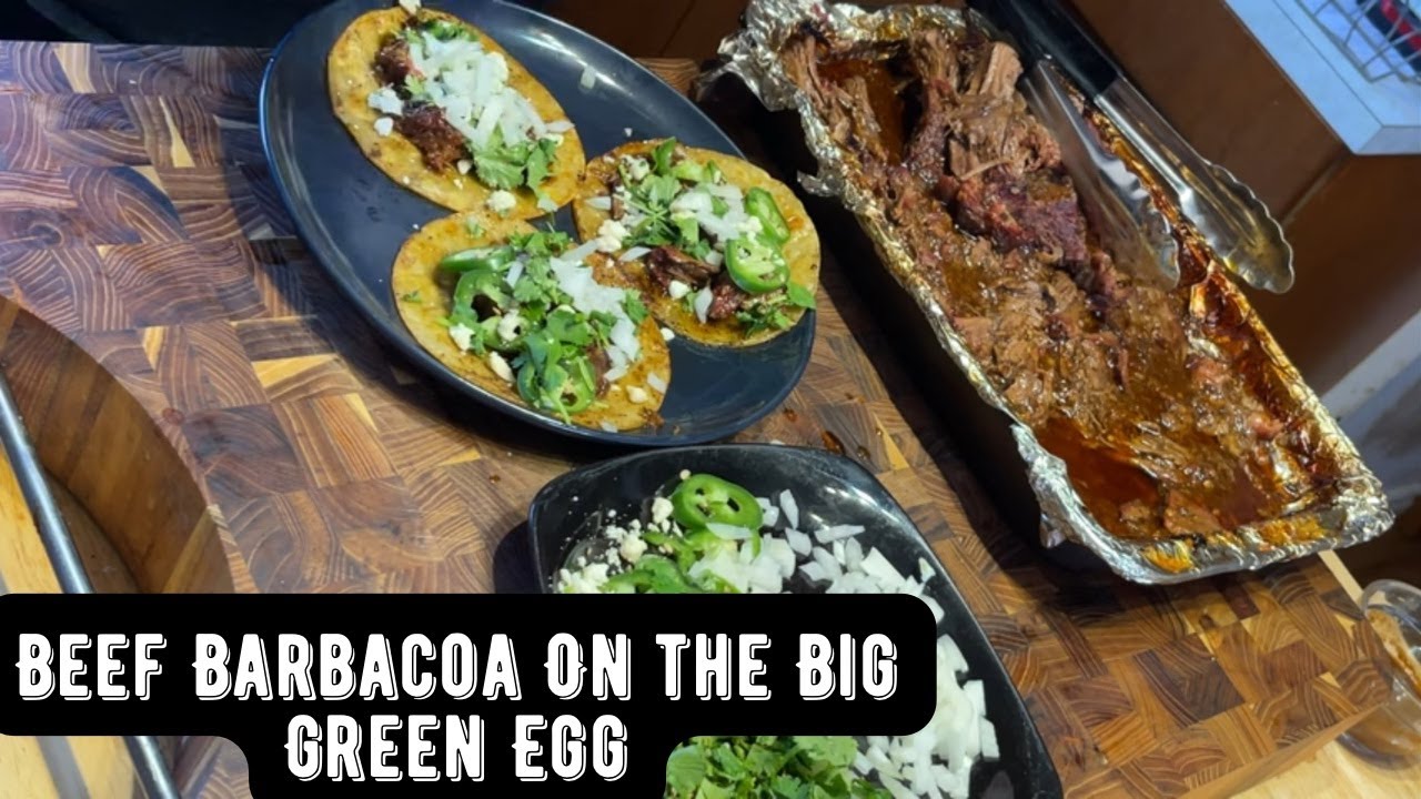 Beef Chuck Barbacoa slow smoked to perfection on the Big Green Egg