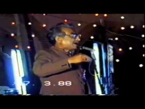 Nazeer Uddin Ahmed speaking at Muhibban-e-Bahadur Yar Jung, Channapatna
