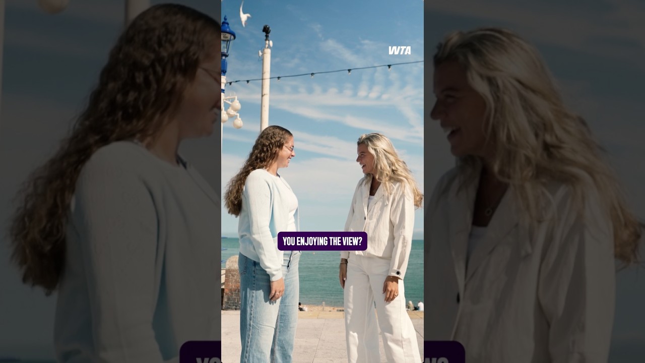 The moment of truth. ๐๐ Next Stop on Tour Bites: A fish and chips shop with Jelena Ostapenko