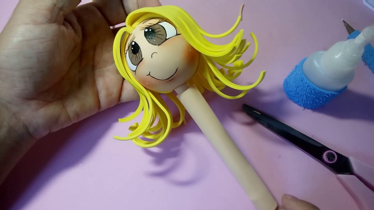 Boneca Caneta E.V.A_6_Montagem do esqueleto