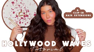 HOLLYWOOD WAVES Bridal Hair Tutorial + Goo Goo Hair Extensions First Impressions!