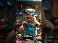 Cute Cat Cooking in the Kitchen | Dancing Chef Cat