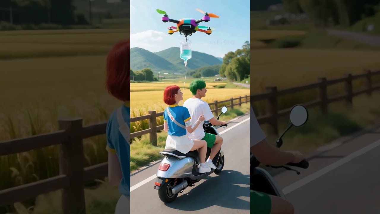 Unbelievable! Sick Girl Uses Drone for IV and Still Wants to Play