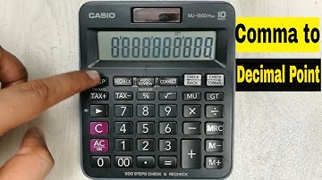 How to Change Comma into Decimal Point in Calculator