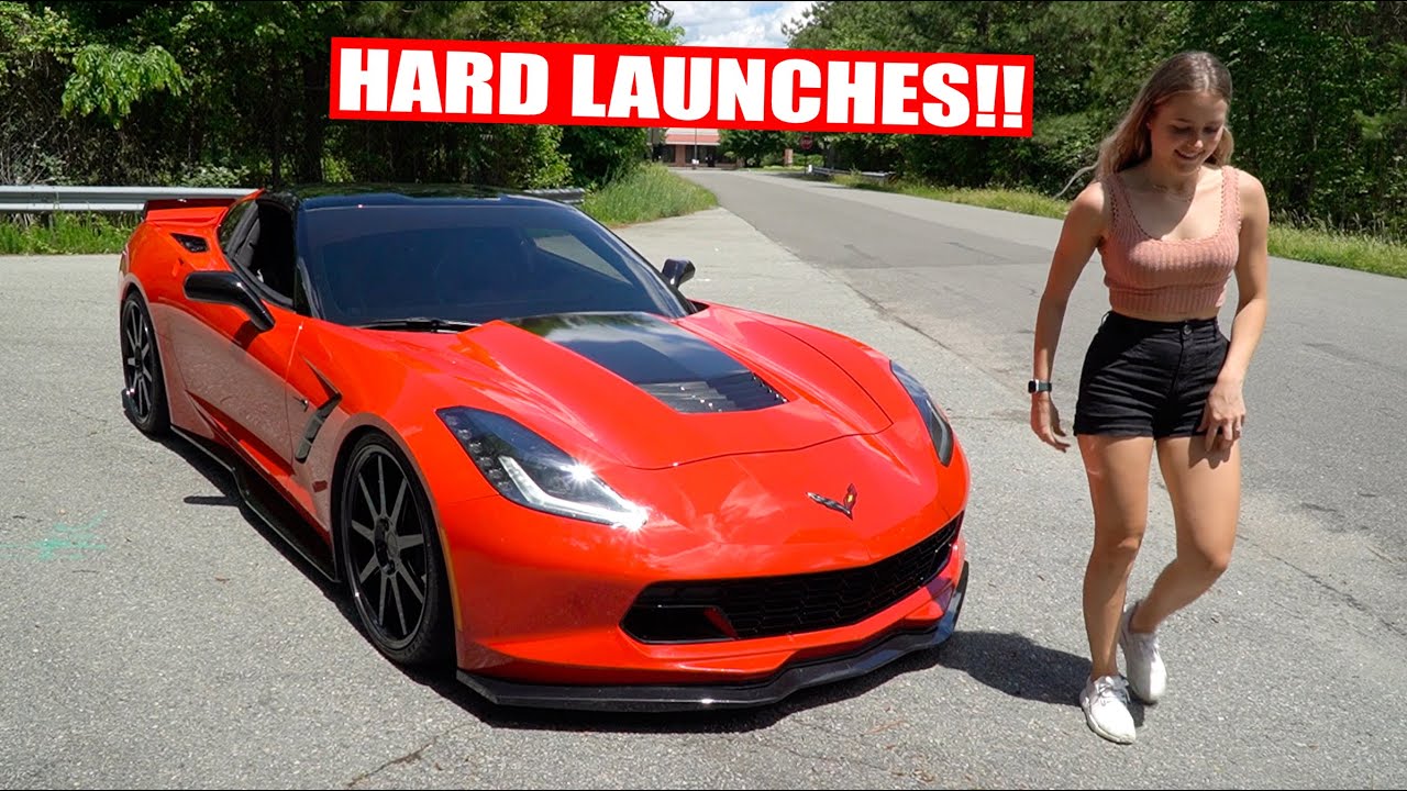 SHE'S NASTY!! Romina LAUNCHES her C7 Corvette from a DIG