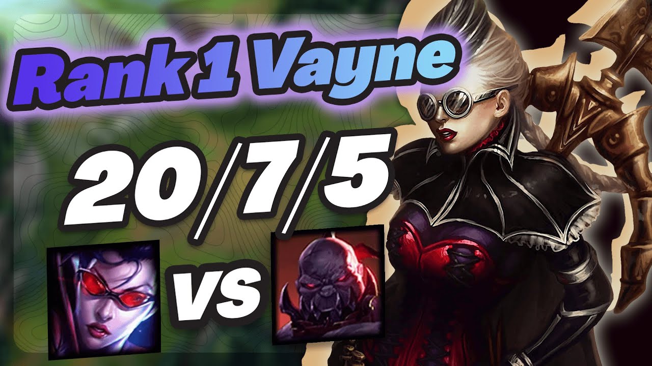 Vayne Vs Sion - Challenger Gameplay Rank 1 Vayne