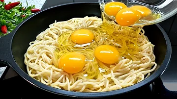 Fry spaghetti and eggs like this and the result will be delicious! I have never cooked so delicious!