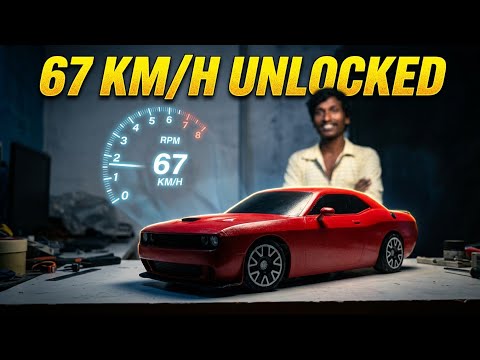 DODGE challenger rc car ka RPM speed testing kardiya / Dodge Challenger srt hellcat making part 17
