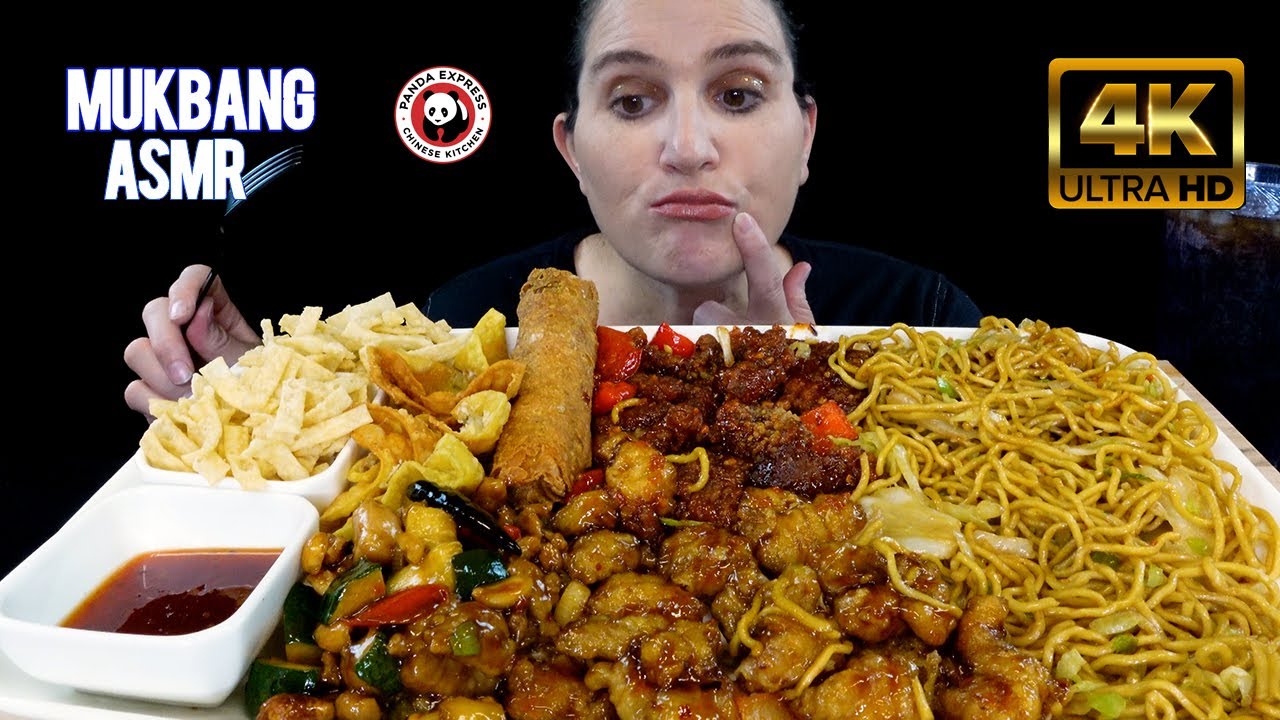 MUKBANG | PANDA EXPRESS | ASMR | Chicken, Rice, Chow Mein | Eating Sounds | 먹방 | VoluptasASMR