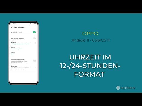 Uhrzeit im 12- oder 24-Stunden-Format anzeigen - Oppo [Android 11 - ColorOS 11]