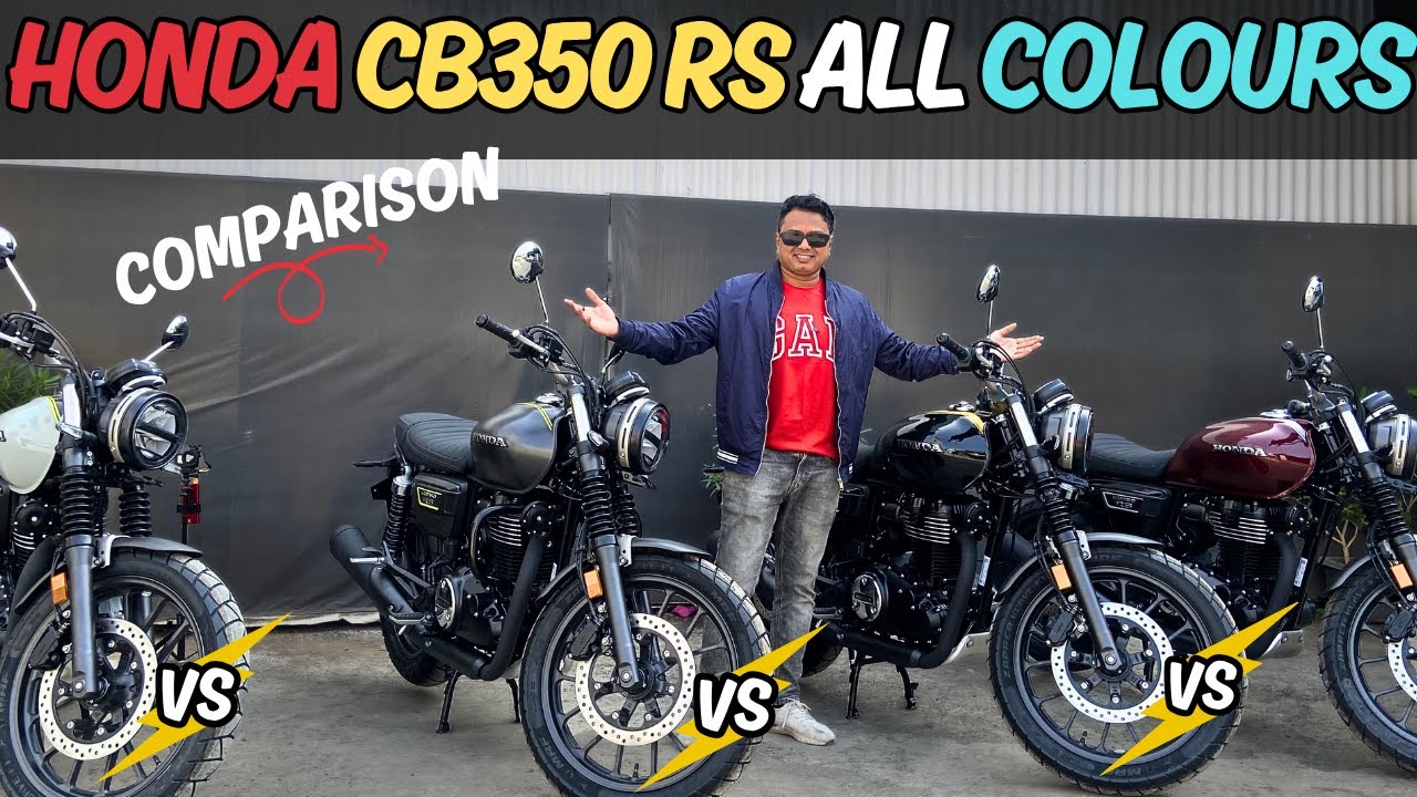 2025 HONDA CB 350 RS Colour😍 - All variants in one frame | CB30 RS all colour walkaround & Compare ⚡