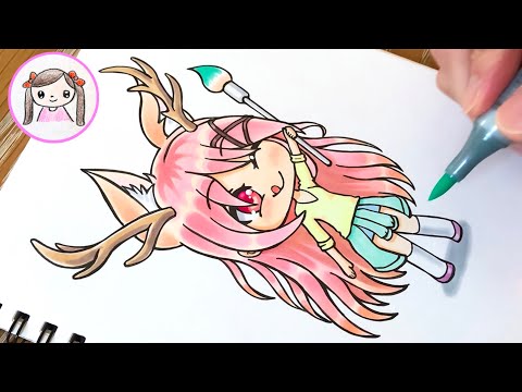 Practicing drawing with Copic 10: Gachalife character you requested 