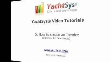 5. How to Create a Proforma or Invoice in YachtSys®