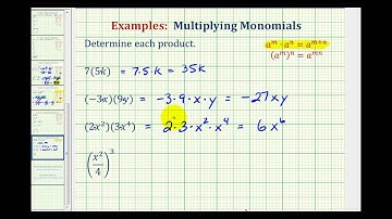 Ex:  Multiplying Monomials