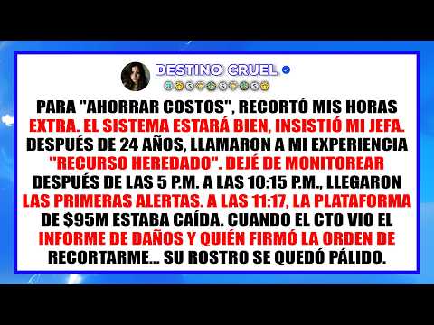 Recortó mis horas extra para ahorrar costos — Esa noche, nuestro sistema de $95M colapsó