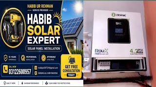 Ziewnic Roux 4.2kw Solar inverter IP54 | 24 Hours solar system 2024 | invertex solar panel 615watta