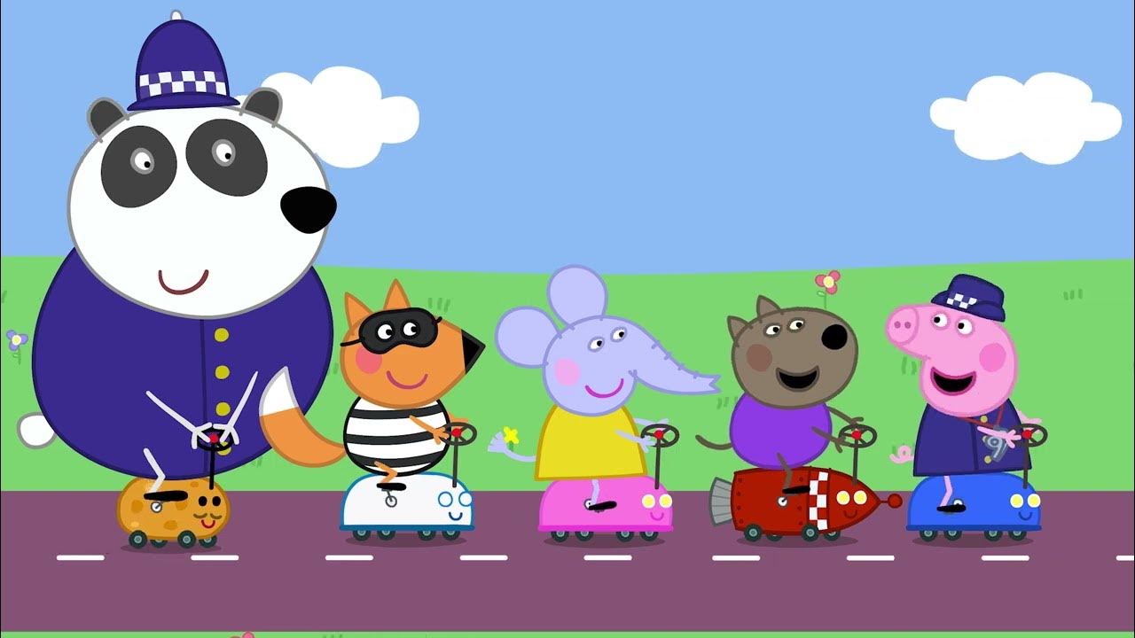 Peppa Pig - Peppa e o Policial Panda trabalham #peppa #peppapig #kids