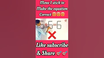 Move 1 stick to make the equation correct 🥵🤯 #shorts #viral #trending