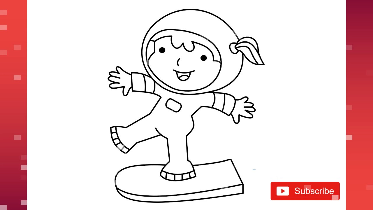 How to draw Astronaut drawing step by step - YouTube