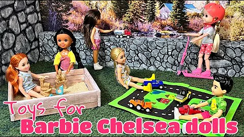 Toys for Barbie Chelsea dolls plus Five and Below Zoe doll
