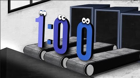 1 Minute Cartoon Character Countdown Timer on a Moving Conveyor Belt