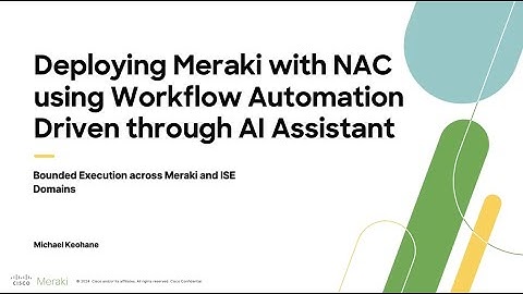 Meraki with NAC Deployment