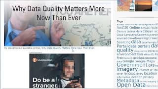 Geospatial Data:  What it is, how to find it, how to assess it, why it matters:  Part 3 of 3
