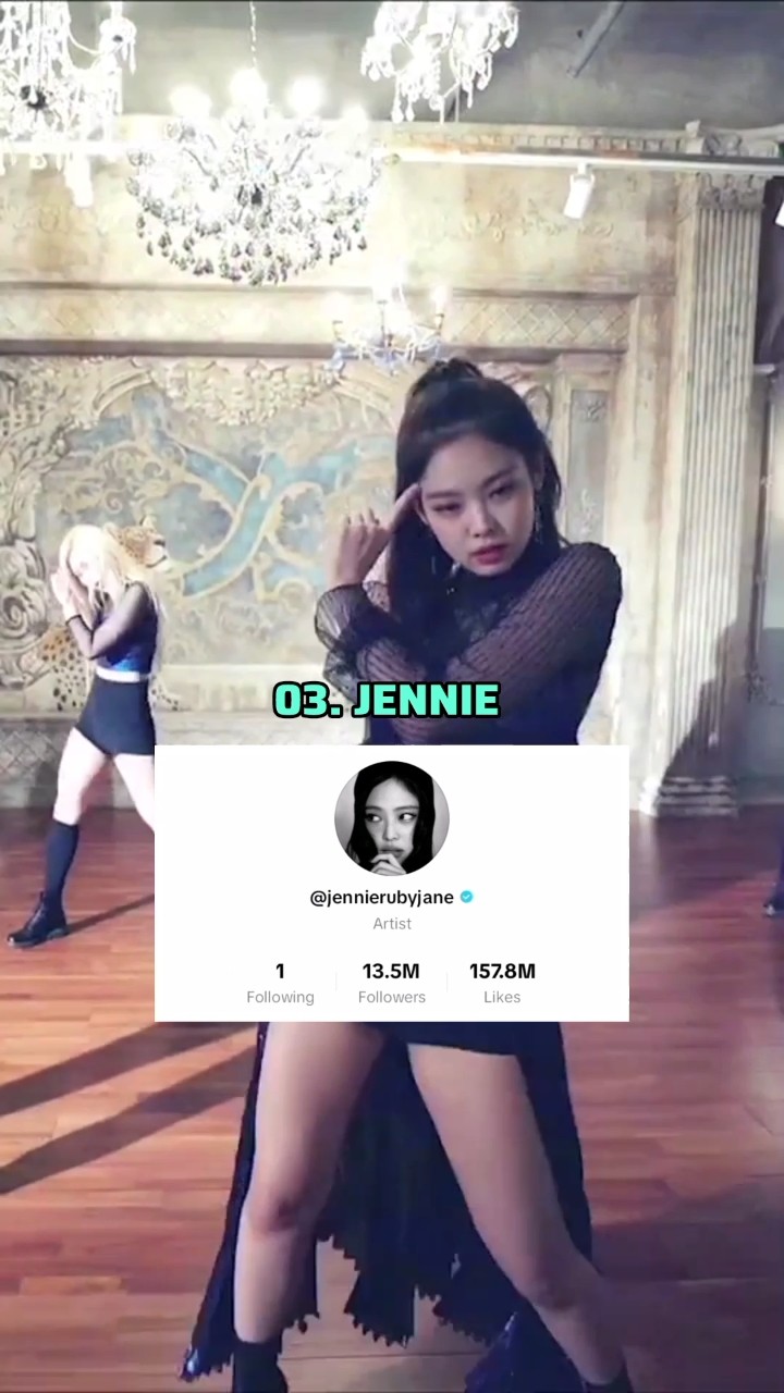 Most followed BLACKPINK member on TikTok #jisoo #jennie #lisa #rosé #blackpink #shorts