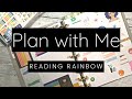 Happy Planner- Plan with Me - March Dashboard - Reading Rainbow