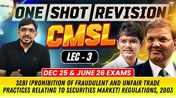 CMSL MARATHON | ONE SHOT REVISION | CS EXECUTIVE DEC 25 & JUNE 26 EXAMS | CS AMIT VOHRA | UNACADEMY