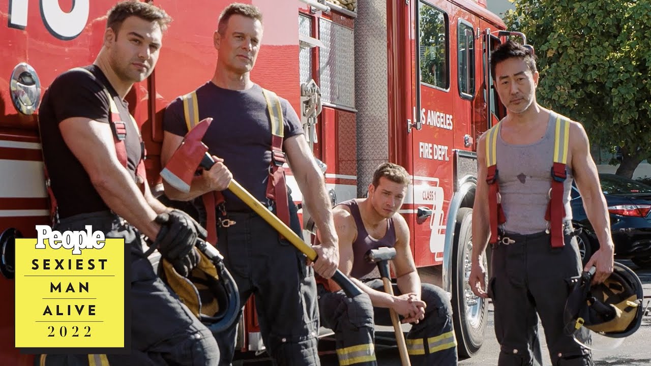 '9-1-1' ft. Peter Krause, Kenneth Choi, Ryan Guzman and Oliver Stark | Turning Up the Heat | PEOPLE