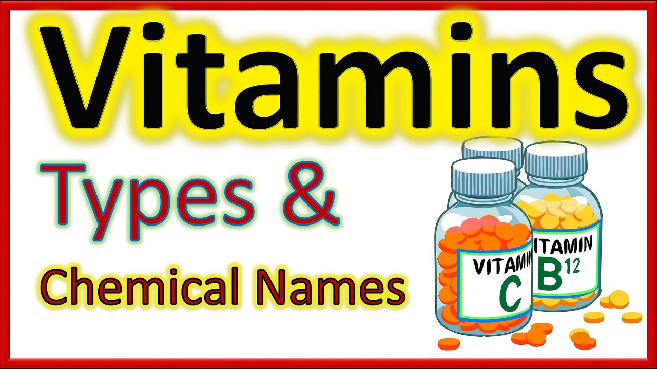 Vitamins Types and Chemical Names - YouTube