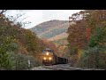 Chasing csxt u20628 for 175 miles on jointed rail  beautiful fall foliage  more