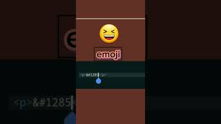 Learn html emoji #shorts #html #emoji