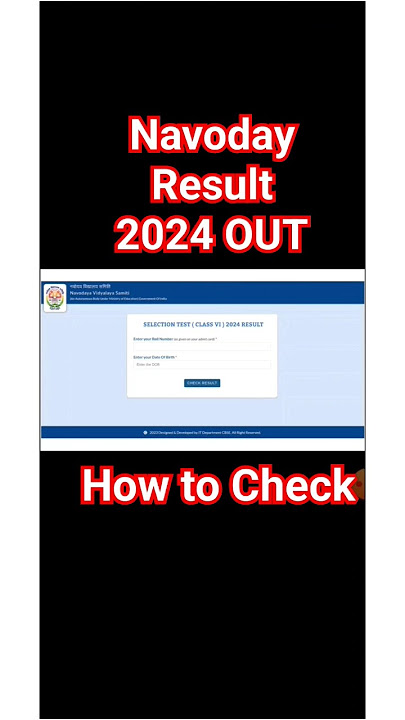 Navoday Result 2024 Kaise Dekhe || How to Check Navoday Result 2024 || #jnvresult2024