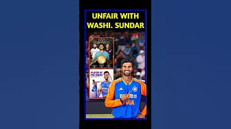 Washington Sundar Lost Trophy | Unfair Decision Against Sundar | ICC July Player Of The Month | thumbnail