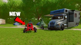 Going camping with a luxury camper and a new toy. farmingsimulator22 viral roleplay gaming fs22