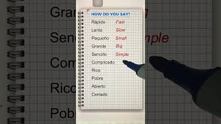 VOCABULARIO BÁSICO EN INGLÉS – APRENDE INGLÉS PARA PRINCIPIANTES 📖🇺🇸🤩 #ingles #aprenderingles