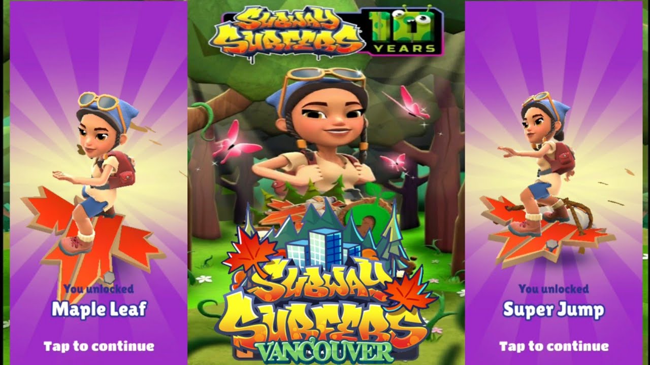 SUBWAY SURFERS VANCOUVER 2021 PLAY 2 PLANT : UNLOCKING MAPLE LEAF SUPER  JUMP 