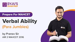 Prepare for MAHCET MBA 2022 | Para Jumbles | Verbal Ability and Reading Comprehension | BYJU'S MBA