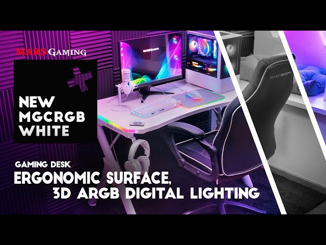 Mars gaming MGD 100 RGB Gaming Desk 100x60 cm Silver
