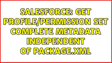 Salesforce: Get profile/permission set complete metadata independent of package.xml